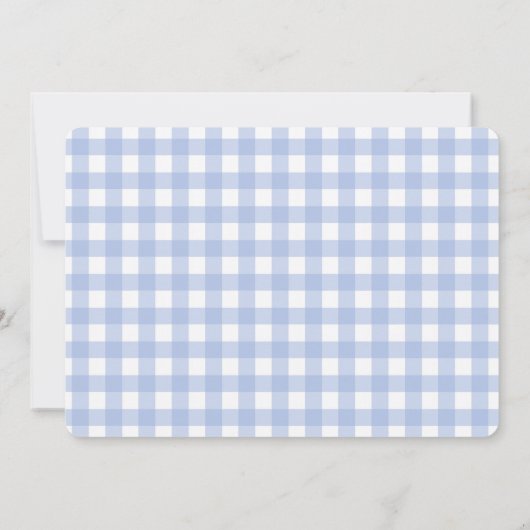 Cowboy Gingham Uitnodiging (Achterkant)