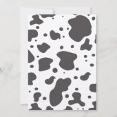 Cowboy Girl Birthday Koe Print Kaart (Achterkant)