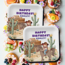 Cowboy Girl op het Paard Verjaardagsfeest