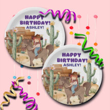 Cowboy Girl op het Paard Verjaardagsfeest