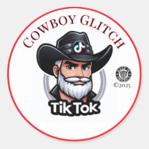 Cowboy Glitch | Rond | Stickers