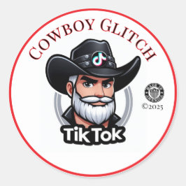 Cowboy Glitch | Rond | Stickers