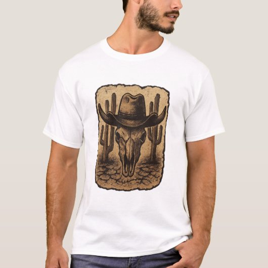 Cowboy Grafisch T-shirt (Voorkant)