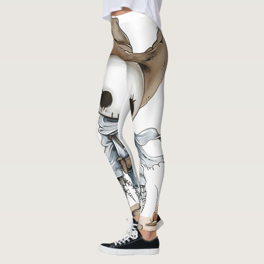Cowboy grappige Halloween kunst Leggings (Links)