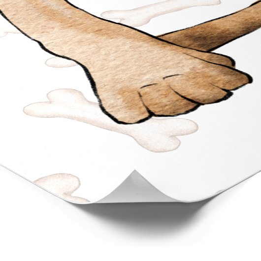 Cowboy Great Dane Dog Poster (Hoek)