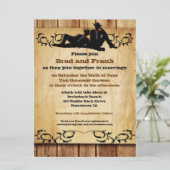 Cowboy Grooms Aangepaste weddenschappen Kaart (Staand voorkant)