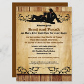 Cowboy Grooms Aangepaste weddenschappen Kaart (Voorkant / Achterkant)