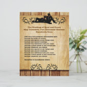 Cowboy Grooms Custom Gay Wedding Programs (Staand voorkant)