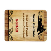Cowboy Grooms Gay Wedding Save-the-Date Magneten (Horizontaal)