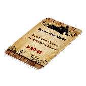 Cowboy Grooms Gay Wedding Save-the-Date Magneten (Linkerzijde)