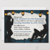 Cowboy Grooms II Aangepaste huwelijksuitnodigingen Kaart (Voorkant)