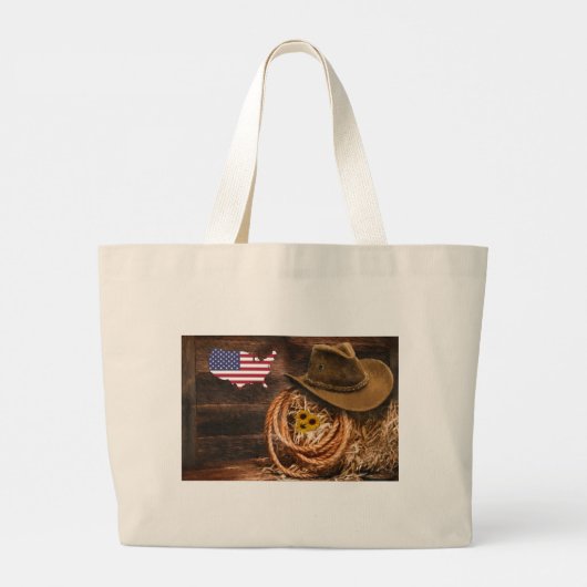 Cowboy Grote Tote Bag (Achterkant)