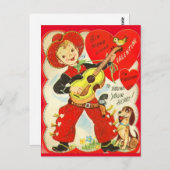 Cowboy & Guitar Valentine Postcard Briefkaart (Voorkant / Achterkant)