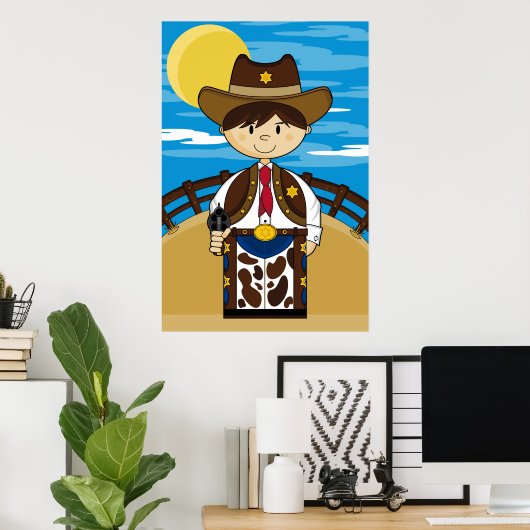 Cowboy Gunslinger Poster (Thuiskantoor)