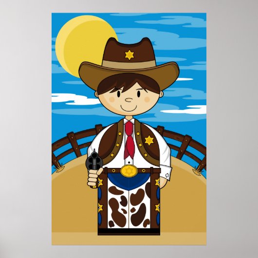 Cowboy Gunslinger Poster (Voorkant)