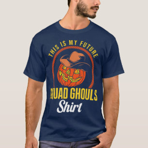 Cowboy Halloween Future Squad Ghouls Skeletpomp T-shirt