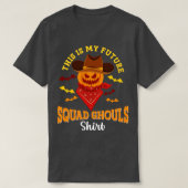 Cowboy Halloween Future Squad Ghouls Skeletpomp T-shirt (Design voorkant)