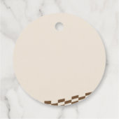 Cowboy Halloween Geruit Patroon Bedankt Boo Bedankjes Labels (Achterkant)