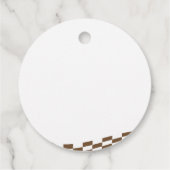 Cowboy Halloween Geruit Patroon Bedankt Boo Bedankjes Labels (Achterkant)