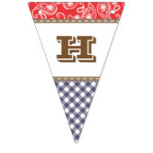 Cowboy Happy Birthday Banner Paisley Gingham (Tweede vlag)