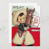Cowboy Happy Birthday Big Boy Feestdagenkaart (Voorkant / Achterkant)
