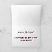 Cowboy Happy Birthday Wishes - Western Kaart (Binnen)