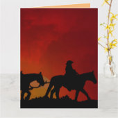 COWBOY HAPPY TRAILS BIG BIRTHDAY KAART (Gele Bloem)