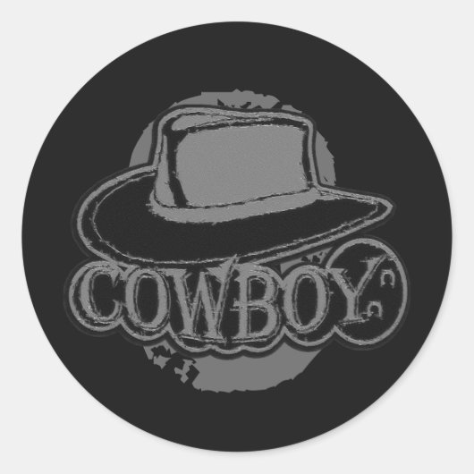 Cowboy Hat! Ronde Sticker (Voorkant)