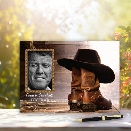 Cowboy-herdenkingsboek voor uitvaart gastenboek