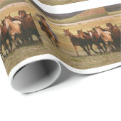 Cowboy Herding bij Ranch Cadeaupapier (Rol Hoek)