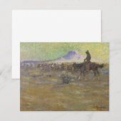 Cowboy Herding Cattle on the Range by Lon Megargee (Voorkant / Achterkant)