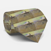 Cowboy Herding Cattle on the Range by Lon Megargee Stropdas (Opgerold)