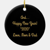 Cowboy Herding Longhorn Steer Keramisch Ornament (Achterkant)