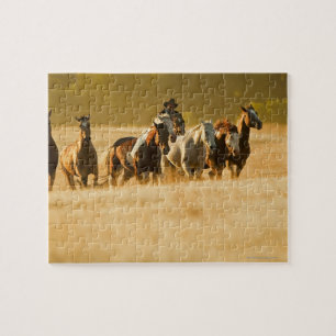 Cowboy herende paarden 2 legpuzzel