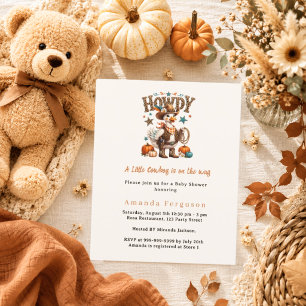 Cowboy herfst western gans Baby Shower uitnodiging