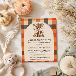 Cowboy herfst westerse gans Baby Shower uitnodigin