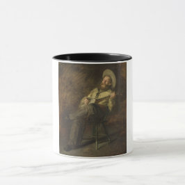 Cowboy Het spelen van de banjo en het zingen van c Mok