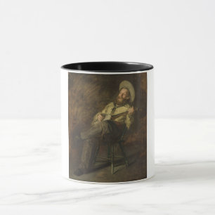 Cowboy Het spelen van de banjo en het zingen van c Mok