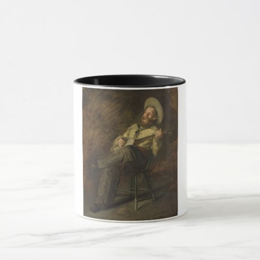 Cowboy Het spelen van de banjo en het zingen van c Mok (Midden)