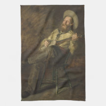 Cowboy Het spelen van de banjo en het zingen van c