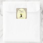 Cowboy Hoed Schoenen Patroon Bachelorette Feest Vierkante Sticker (Tas)