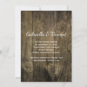 Cowboy Hoed Schuur Houten Westerse Trouw Wacht Met Save The Date (Achterkant)