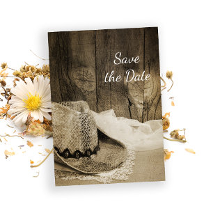 Cowboy Hoedenschuur Houten Western Bruiloft Save t The Date