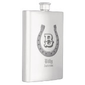 Cowboy Hoefijzer Personalized Monogram Flacon (Rechts)