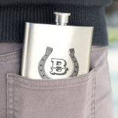 Cowboy Hoefijzer Personalized Monogram Flacon (Voorbeeld)