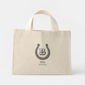Cowboy Hoefijzer Personalized Monogram Mini Tote Bag (Achterkant)