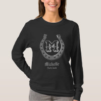 Cowboy Hoefijzer Personalized Monogram T-Shirt