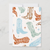 Cowboy Hoge Stoel Banner Kaart Eindstuk (Voorkant)