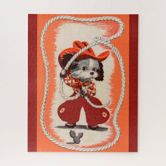 cowboy hond legpuzzel (Verticaal)