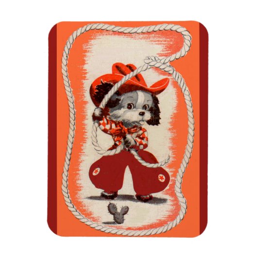 cowboy hond magneet (Verticaal)